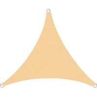 ESTEXO Sonnensegel Sonnenschutzsegel Schattenspender 3x3x3m HDPE beige Dreieck Segel