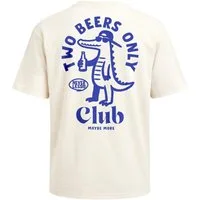 Neverless Oversize-Shirt Herren T-Shirt - Two Beers only - Oversized Relaxed Fit Sommer mit Print