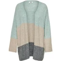 JACQUELINE de YONG Cardigan DamenStrickjacke Curvy Gardigan (1-tlg) gestreiftOhne VerschlussStrickjacke Curvy GardiganED-SOFT