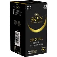 SKYN Kondome Original (Natural Feeling) Packung mit, 20 St., seidenweiche latexfreie Kondome aus Sensoprène™