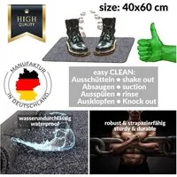 ANRO Fußmatte Türvorleger Schmutzfangmatte DOVER, eckig, Höhe: 4 mm, DUO-Getuftet Größe 40x60cm