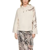 Marc Cain Kapuzensweatshirt Golden Hour Premium Damenmode oversize, modischer Print am Ärmel