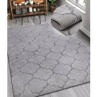 OTTO home Teppich Badra Kurzflor, rechteckig, Höhe: 12 mm, geometrisch, Hoch Tief Design, 3-D Wirkung, Ornamente, Wohnzimmer