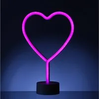 SATISFIRE LED Dekolicht LED Neonlicht Herz pink Neonschild Leuchtfigur Batterie USB 30cm, LED Classic, pink