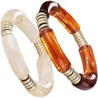LK Trend & Style Armreif Buntes elastisches Armband (klasse Modeschmuck), wunderschöne Farben, großartiges Basic