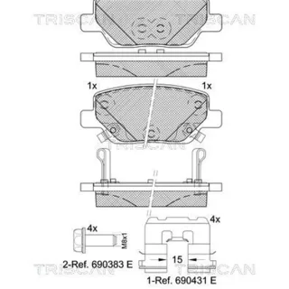 Triscan Bremsbel?ge hinten Fiat Tipo 356 811015075