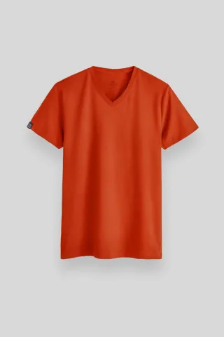 Herren V-Ausschnitt Kurzarm T-Shirt