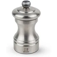 PEUGEOT Pfeffermühle Bistro Chef Pfeffermühle, Pfeffer Mühle, Edelstahl, Silber, 10 cm, Manuell
