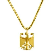 d'origine Kette mit Anhänger Deutschland Kette Herren – Bundesadler Wappen (Edelstahl)