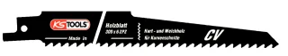 KS Tools Säbelsägeblatt Kurvenschnitt, CV, 300mm, 4,2mm, 5er Pack - 129.4010