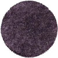 Teppium Teppich Unicolor - Einfarbig, Rund, Höhe: 30 mm, Einfarbig Shaggy Teppich Wohnzimmer Langflor versch. farben und größen