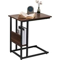 Woltu Beistelltisch (1-St), Kaffeetisch Couchtisch Sofatisch aus Metall MDF