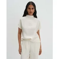 someday Shirtbluse Zarlia Shirtbluse aus Acetat mit fließendem Fall Lockere Passform, Knopf mit Öse am Rücken und Schlitze