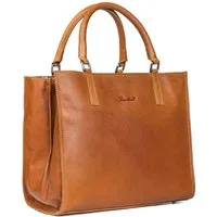 Benthill Henkeltasche Damen Echt Leder Tasche Handtasche Frauen Shopper Große Schultertasche, Reißverschlussfach