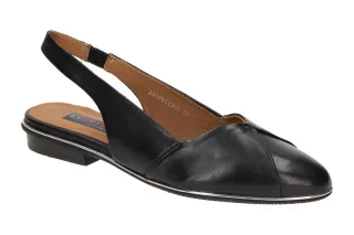 Everybody 23508C2399 GL101 Damen Sling Pumps Schwarz Echtleder - Blockabsatz