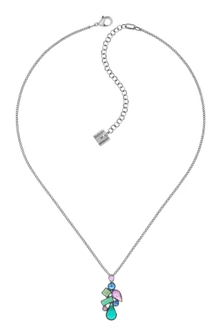 konplott - Halskette - Afternoon Bling blau/pink