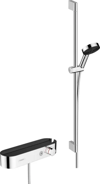 Hansgrohe Brausesystem Pulsify 105 Relaxation Brausethermostat Stange 900mm chrom, 24270000 24270000