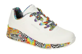 Skechers 177959 WMLT UNO - MIN DRIP Damen Sneaker Wei? Air Cooled Memory Foam