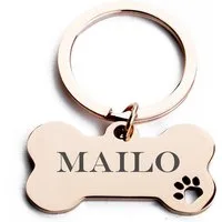 Tierluxe Dog Tag Anhänger Hundemarke (Personalisierte, Schlüsselanhänger), Gravur