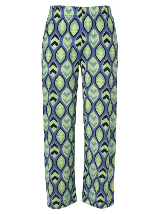 Frapp - Hose knöchellang Druck royal multicolor - Gr. - 48