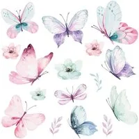 WANDKIND Wandtattoo Schmetterling Schwarm V220, wieder ablösbar