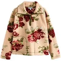 Next Fleecejacke Teddy-Borgoberteil mit 1/4-Reißverschluss (1-St)