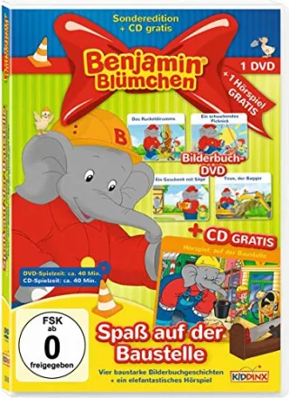 Benjamin Blümchen - Spaß auf der Baustelle (Vier baustarke Bilderbuchgeschichten + ein elefantastisches Hörspiel) [2 DVDs]