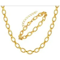 KARMA Schmuckset Damen Gold Edelstahl vergoldet Halskette Armband (wasserfest & antiallergisch, 2-tlg., Geschenkset für Frauen), Gliederkette Gliederarmband