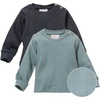 People Wear Organic Langarmshirt für Mädchen und Jungs im 2er Pack Bio Baumwolle