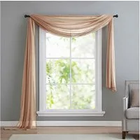 Gardinenbox Freihanddeko (1 St), ohne, transparent, Voile, Uni Volant Transparent Polyester 600cm 140cm
