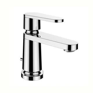 LAUFEN Waschtischarmatur THE NEW CLASSIC Festauslauf Ausladung 105 mm mit Ablaufventil chrom HF900501100000