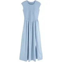 Next Midikleid Jersey-Midikleid mit gesmoktem Rumpf (1-tlg)