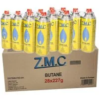 ZMC Gaskartusche Butan Gas Kartusche 227g Butangas Bajonett-Anschluss Gaskartusche, Zubehör für Gaskocher Campingkocher Brenner Gasheizung Gasbrenner, 24 St., MSF-1a Gaskartuschen Campinggas Bunsenbrenner Campingkocher
