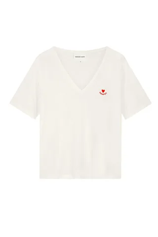 Fabienne Chapot - V-Neck T-shirt - Phil beige - Gr. - S
