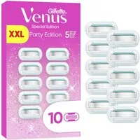 Gillette Venus Rasierklingen Party Edition, 10-tlg., 10er Pack, SkinCushion-Gleitstreifen mit SkinElixir