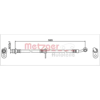 Metzger Bremsschlauch vorne links Honda Civic 9