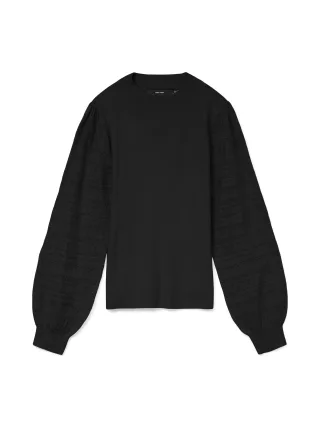 VERO MODA - VMNEWLIMONE LS HIGHNECK PULLOVER BOO Black - Gr. - L