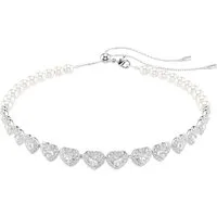 Swarovski Choker Schmuck Geschenk Ariana Grande Tennis Halskette Herz, mit Swarovski® Kristall