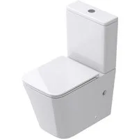 Mai & Mai Tiefspül-WC Spülrandlos StandWC + Spülkasten + WC-Sitz (mit Soft-Close) Badezimmer, Bodenstehend