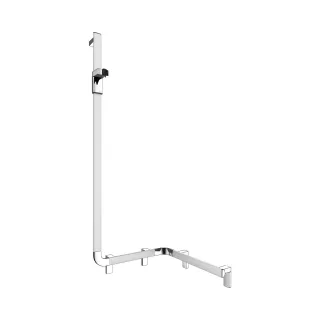 KEUCO AXESS Eck-Duschhandlauf 90° mit Brausestange links, Metall, B: 53,1 H: 130,1 T: 55 cm, 3500817 35008176602