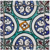 Casa Moro Wandfliese Marokkanische Fliese Keramikfliese – HANDMADE Fliesen Dekor, Keramik 10x10, Mehrfarbig, 4er-Set, Handgefertigt, Handbemalt