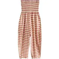 Next Jumpsuit Bandeau-Jumpsuit mit Raffung + Barrel-Bein (1-tlg)