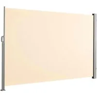 Floordirekt Seitenmarkise aus Aluminium Sichtschutz & Sonnenschutz für Balkon, Terrasse & Garten (140x300 cm) UV-beständig, hohe Stabilität, witterungsbeständig, Bodenbefestigung
