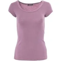 Muse T-Shirt Basic Kurzarm T-Shirt Skinny Fit 1001