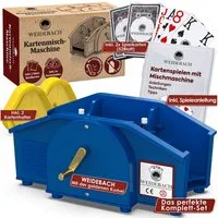WEIDEBACH Spiel Kartenmischmaschine mit goldener Kurbel inkl. 2x Kartenspiel