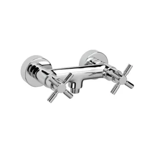 Herzbach Stilo Brause-Zweigriffarmatur 14.951000.1.01 Aufputz, chrom