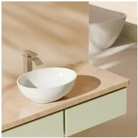 EMKE Aufsatzwaschbecken Oval Handwaschbecken mit Nano Beschichtung für Gäste WC Waschschüssel (Packung)