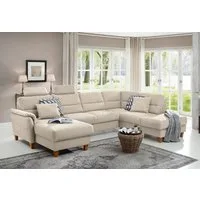 Home affaire Wohnlandschaft Palmera U-Form, B: 308 cm, optional Bettfunktion & Bettkasten, Federkern