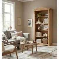 OTTO home Standregal Anna, Regal, Aktenregal, Bücherregal, aus massiver Kiefer, Breite 96 cm, mit schönen Details und Fräsungen