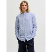 Jack & Jones Langarmhemd JJESUMMER LINEN BLEND BAND SHIRT L/S SN Baumwollmischung, regular fit
